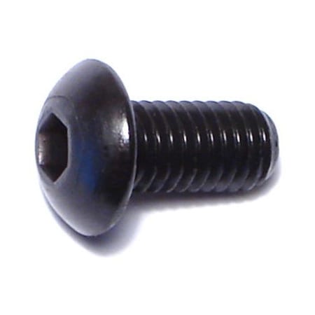 Midwest Fastener M5-0.80 Socket Head Cap Screw, Button, Black Oxide Steel, 10 mm Length, 12 PK 75961